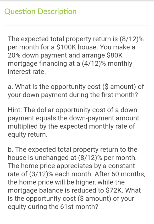 want pure answer nit copy paste ok thanks Question Description The expected