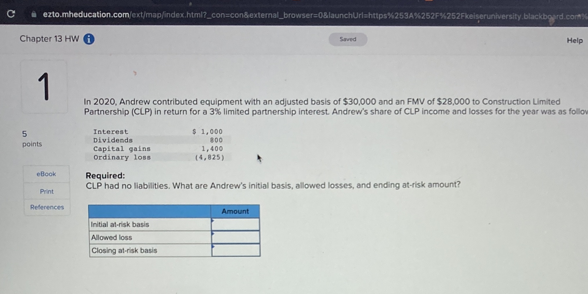  C ezto.mheducation.com/ext/map/index.html?_con=con&external_browser=0&launchUrl=https%253A%252F%252Fkeiseruniversity.blackboard.com% Chapter 13 HW i Saved Help In 2020, Andrew