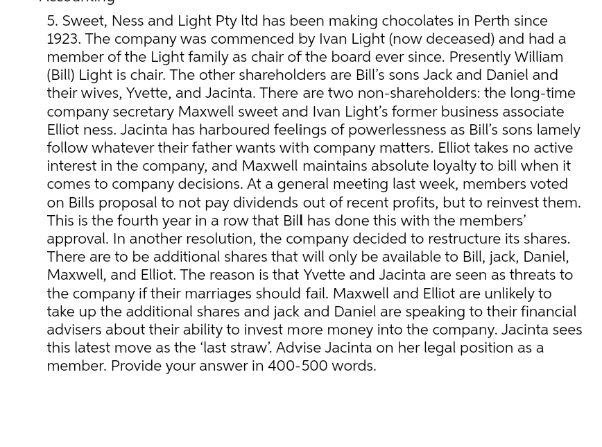 . .___- ... .-.. .3 5. Sweet, Ness and Light Pty