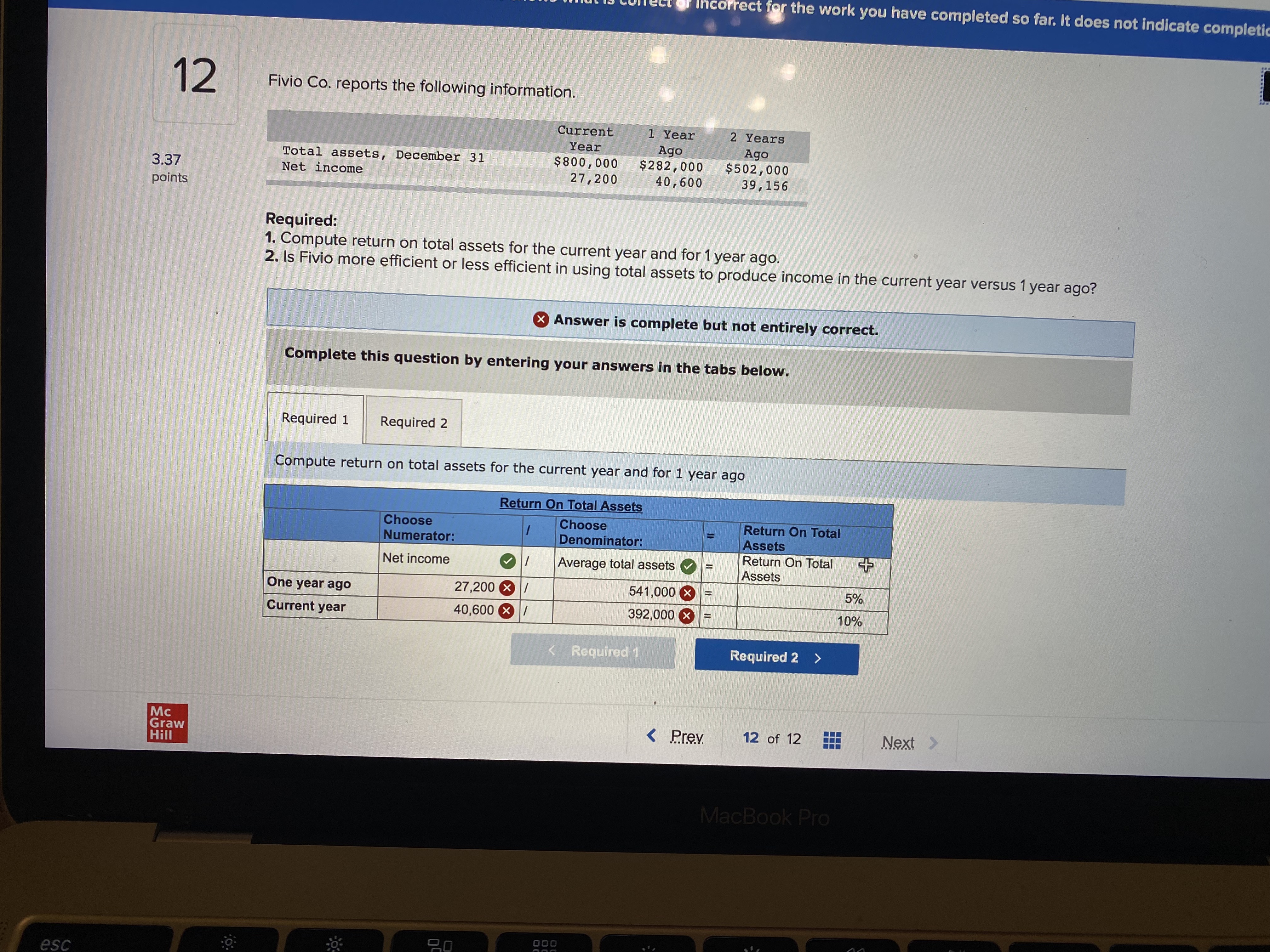 you have completed so far. It does not indicate completion. Return to
