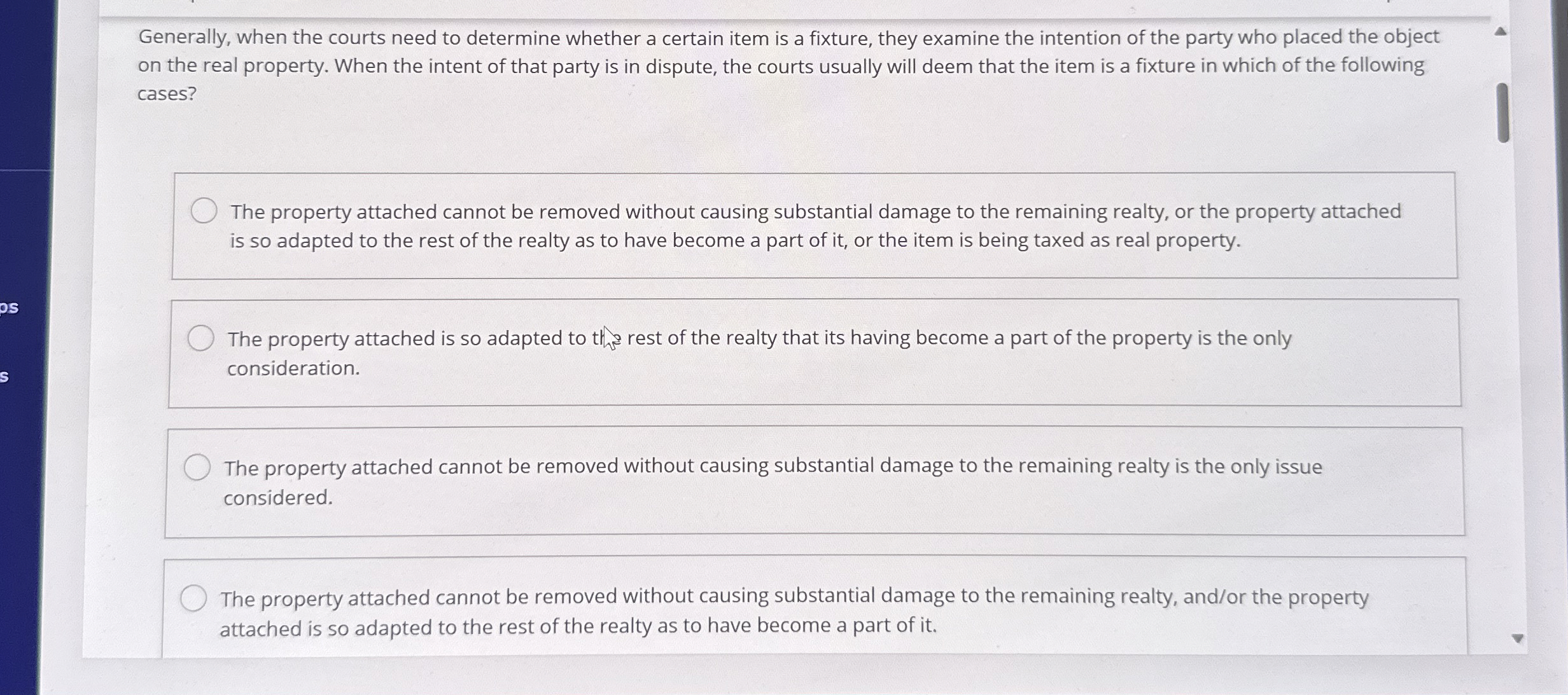  Generally, when the courts need to determine whether a certain item