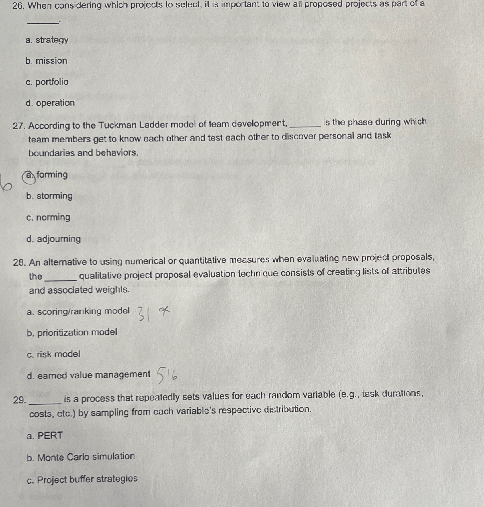  When considering which projects to select, it is important to view