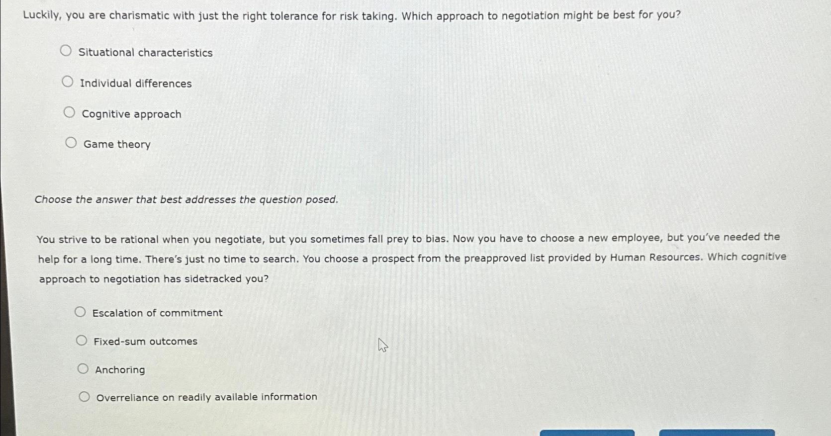  Luckily, you are charismatic with just the right tolerance for risk