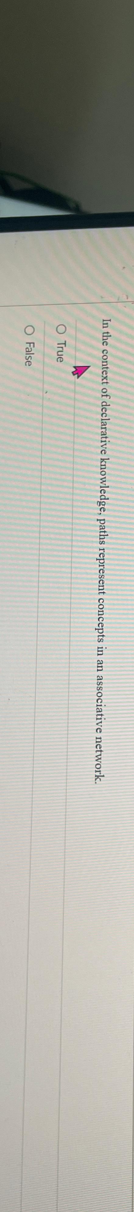  In the context of declarative knowledge, paths represent concepts in an