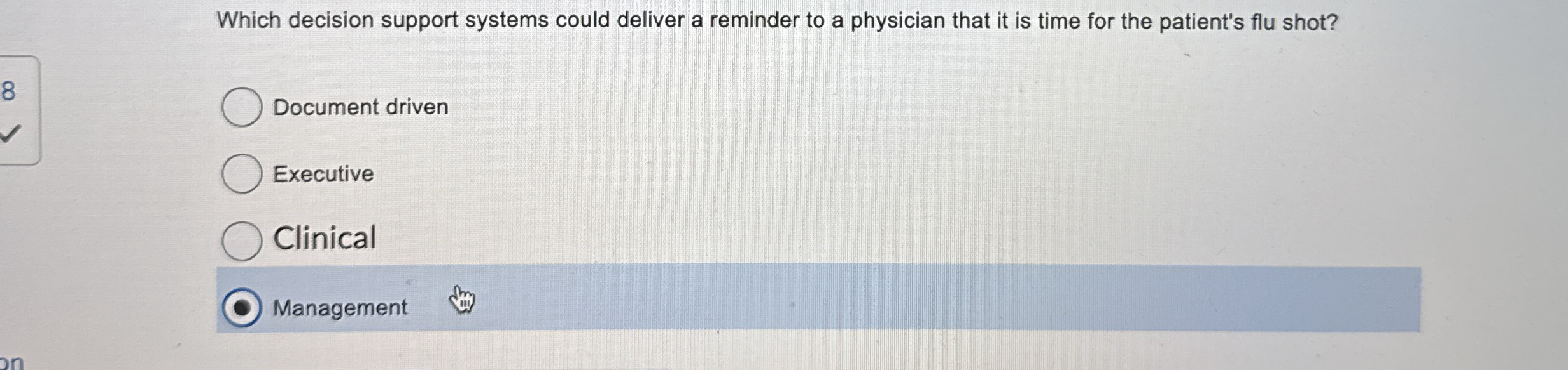  Which decision support systems could deliver a reminder to a physician