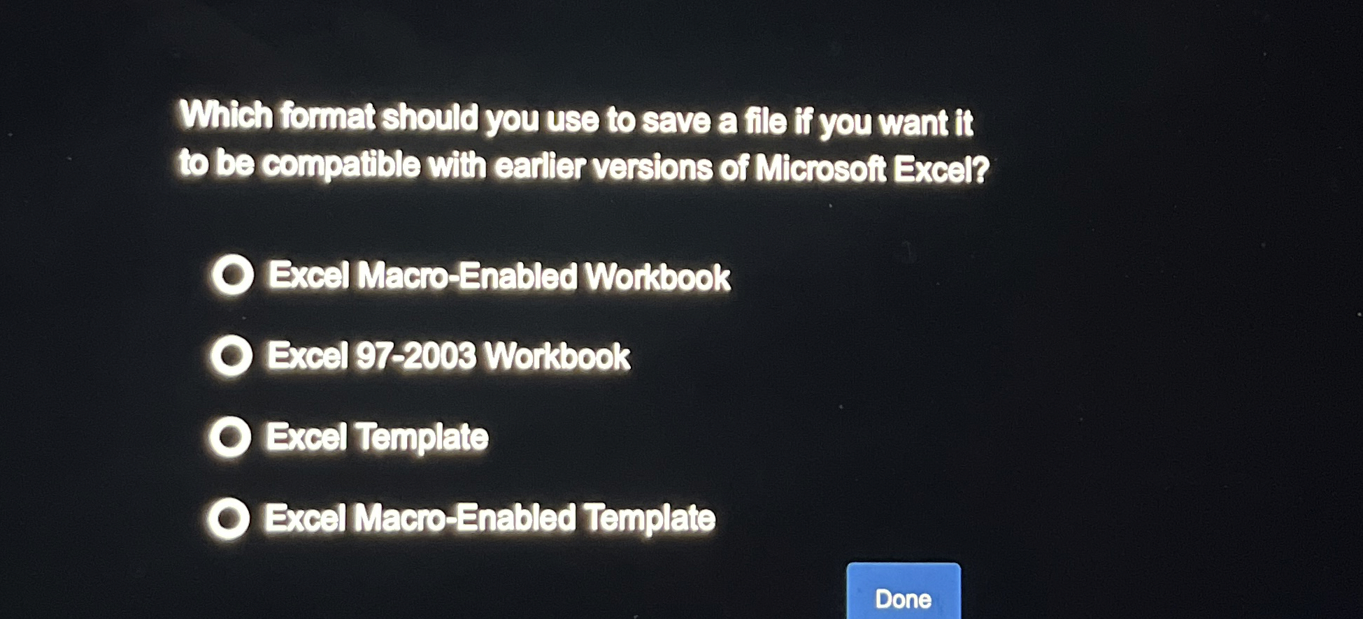  Which format should you use to save a file if you
