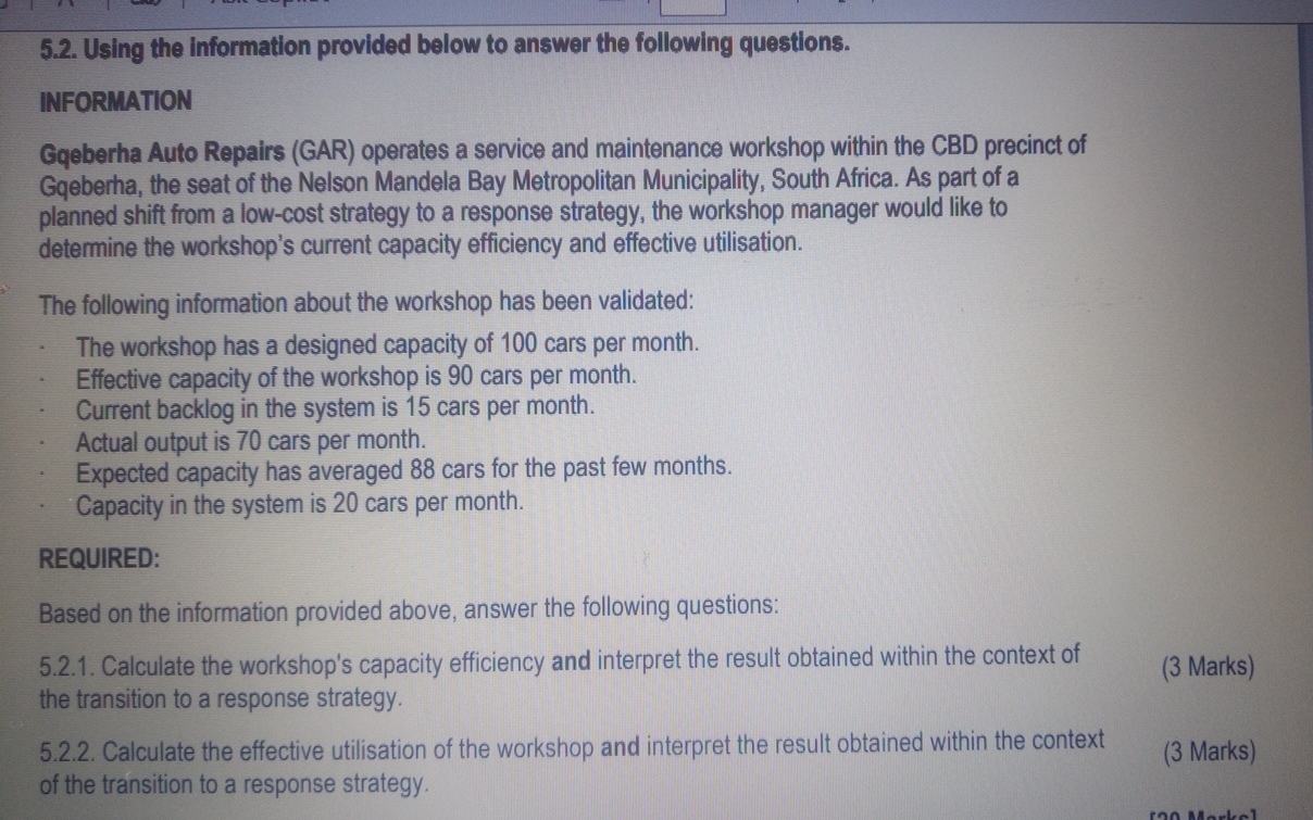  SECTION A Answer ALL questions in this section. [40 MARKS] Based