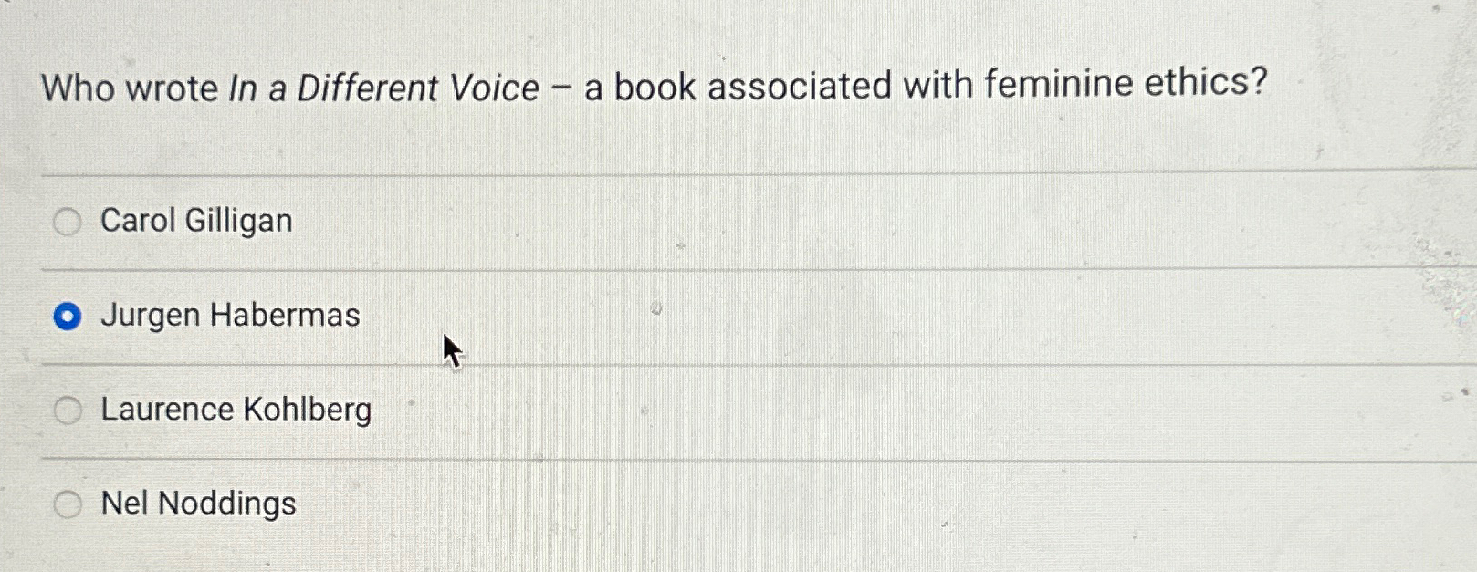  Who wrote In a Different Voice - a book associated with