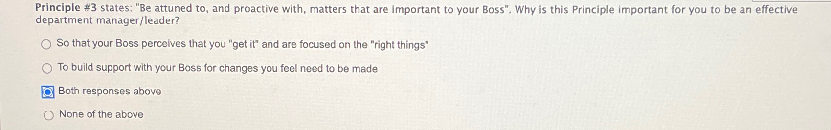  Principle #3 states: "Be attuned to, and proactive with, matters that