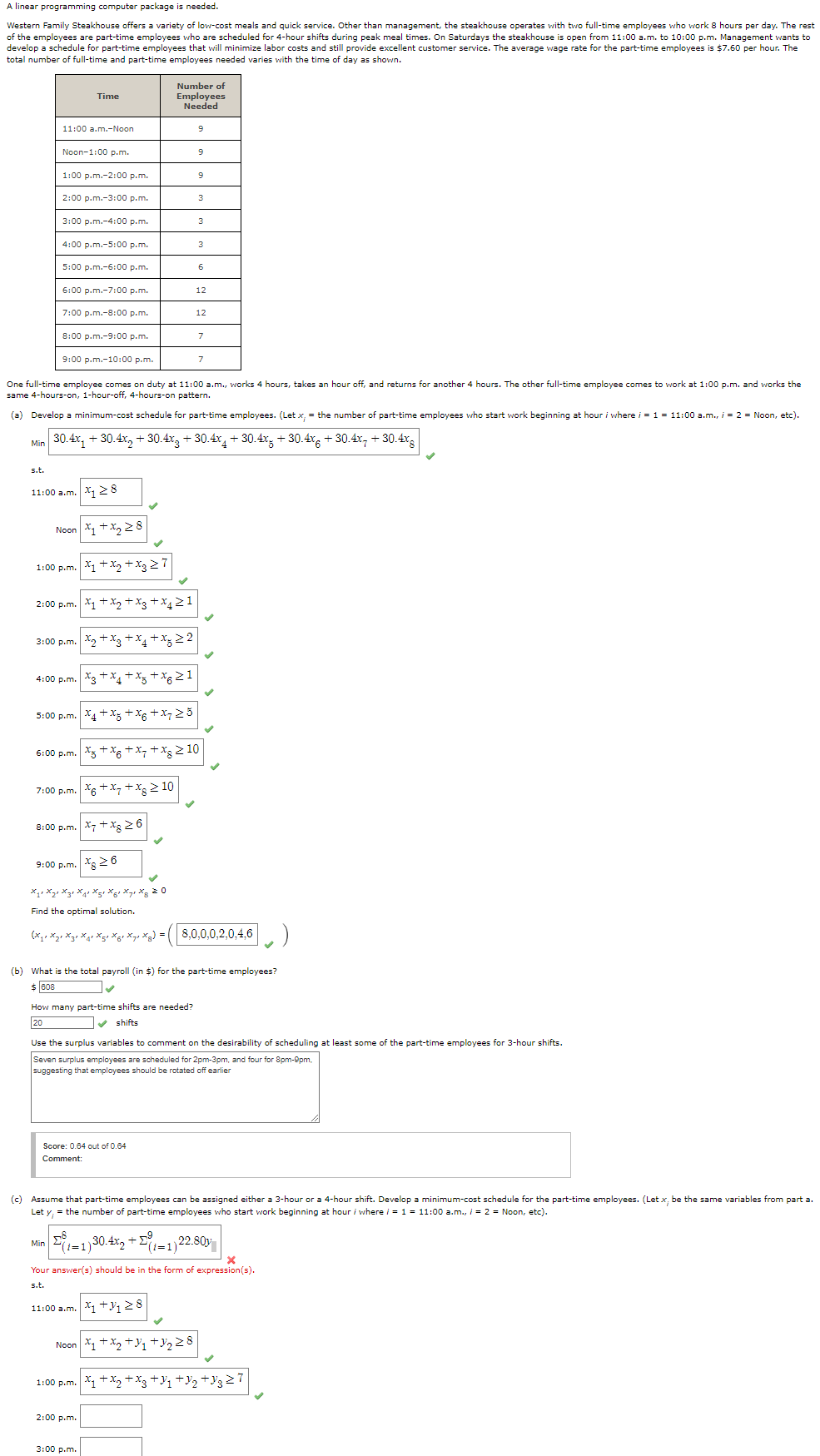  A linear programming computer package is needed. x1,x2,x3,x4,x5,x6',x7,xB'y1,y2,y3,y4,y5,y6',y7,y8',y90 Find the optimal