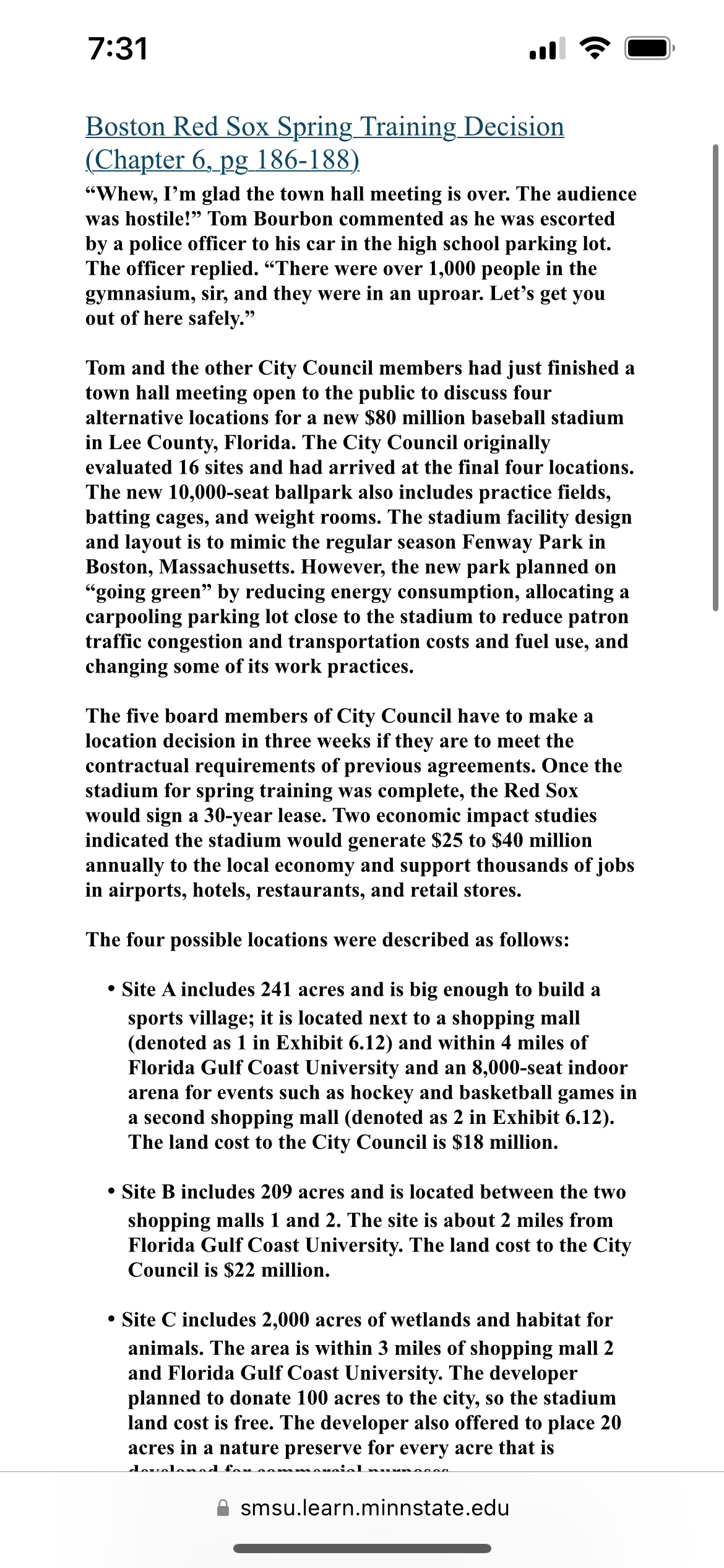  7:31 Boston Red Sox Spring Training Decision (Chapter 6,_pg_186-188). "Whew, I'm