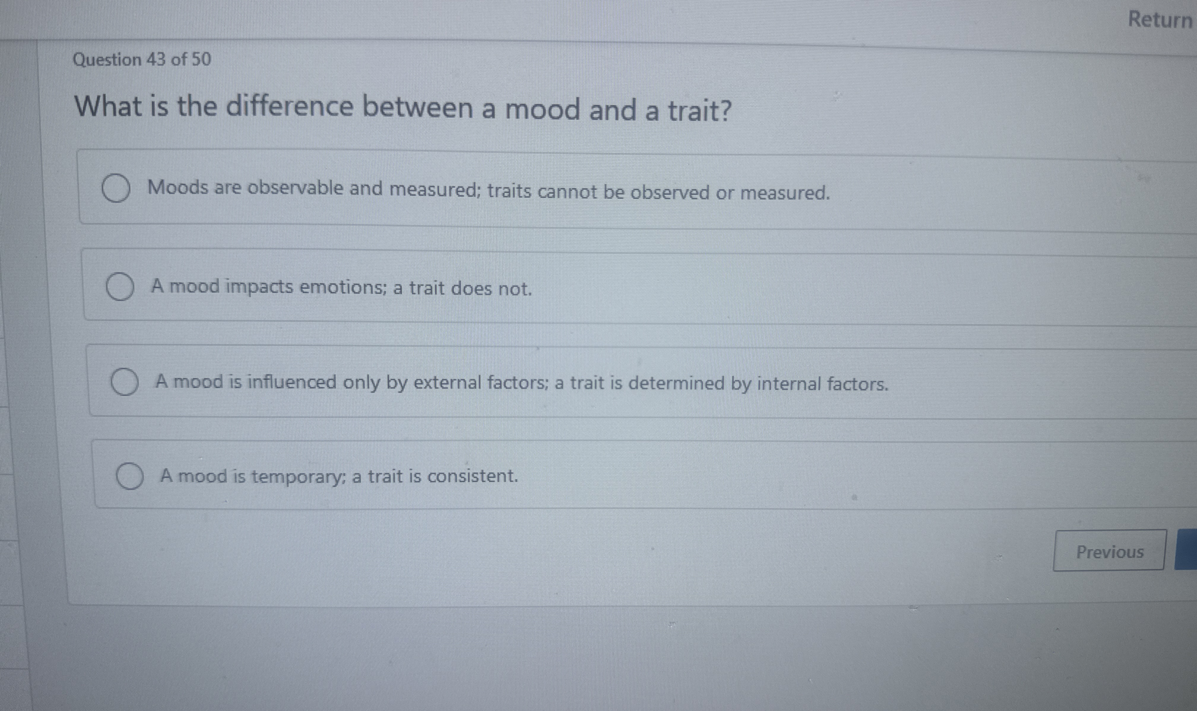  What's the difference between mode and trait? 