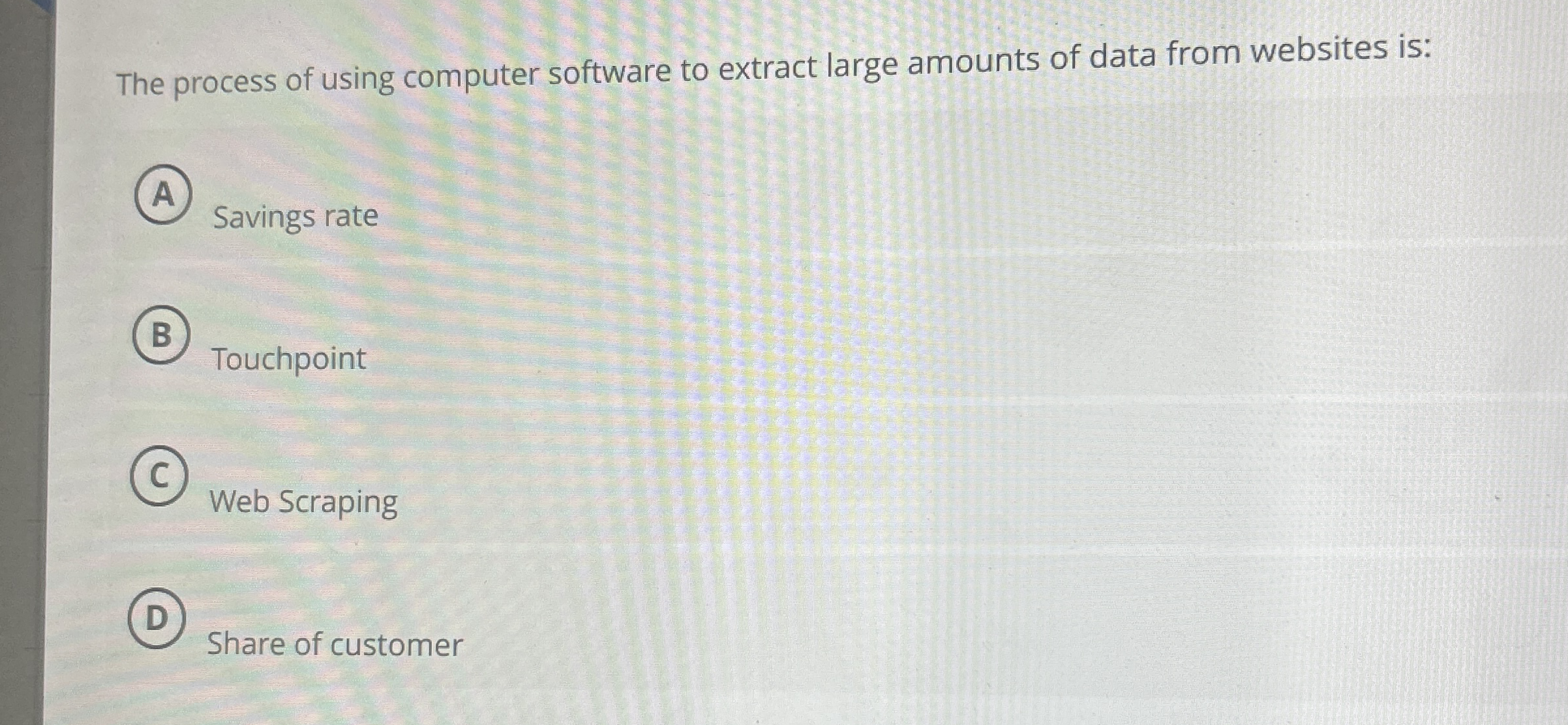  The process of using computer software to extract large amounts of