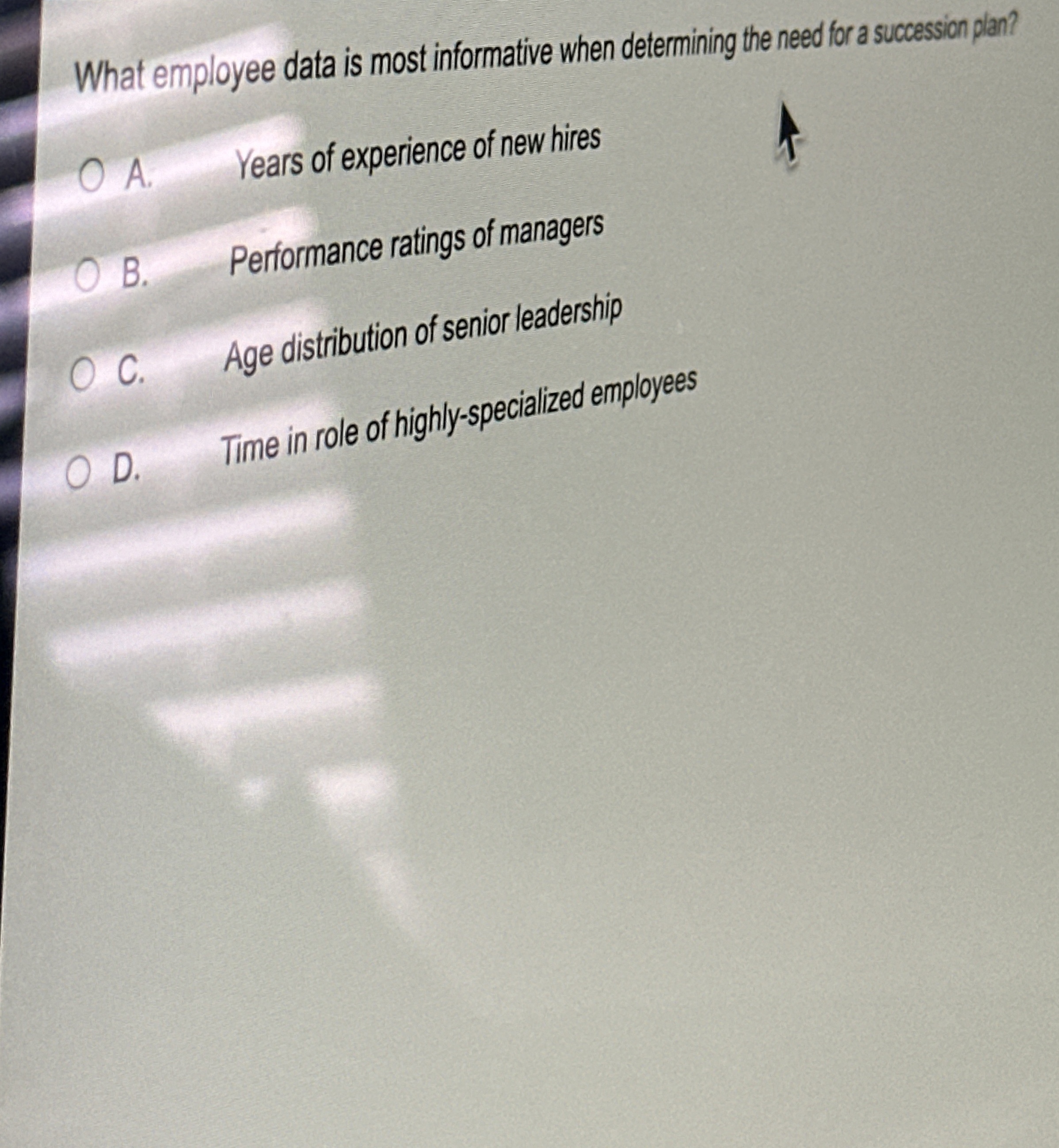  What employee data is most informative when determining the need for