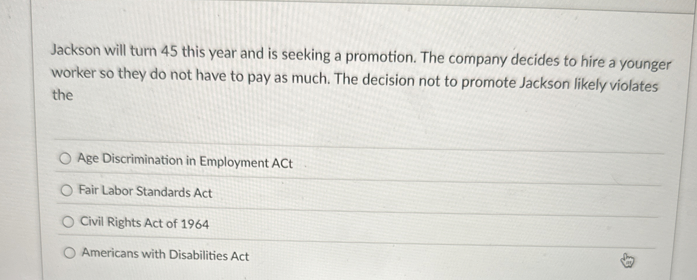  Jackson will turn 45 this year and is seeking a promotion.