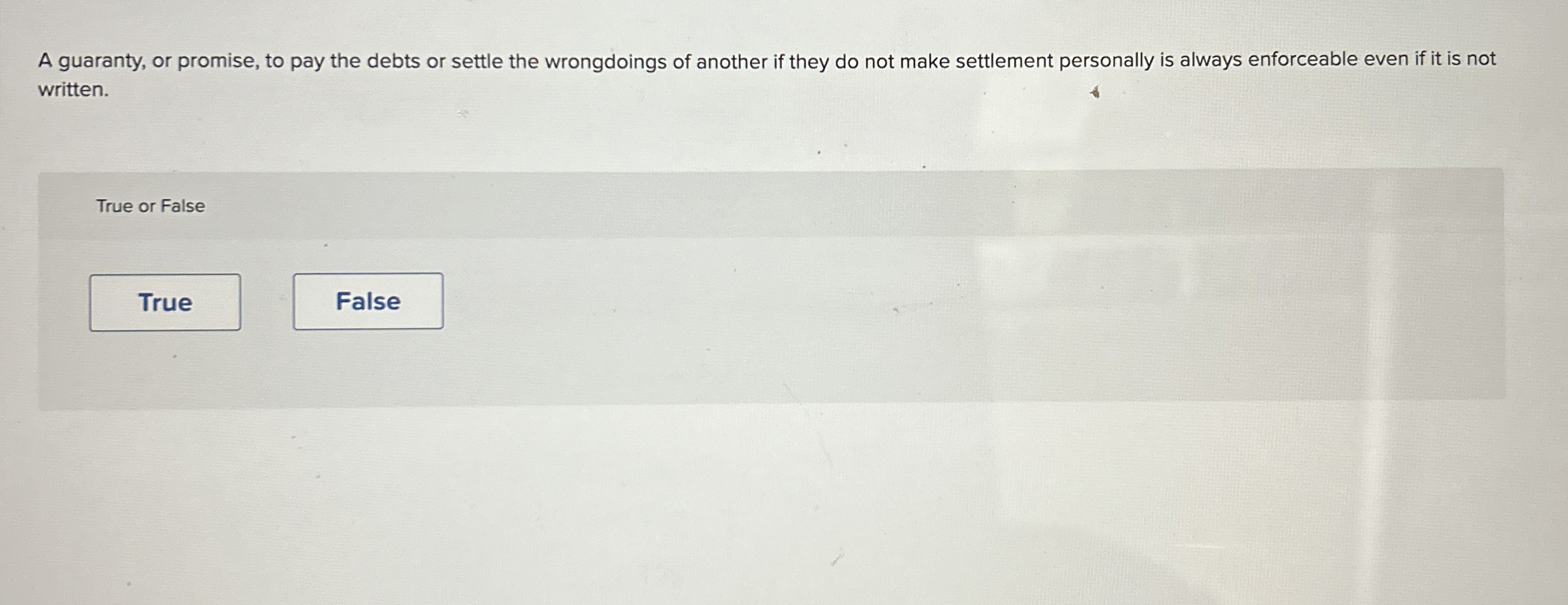  A guaranty, or promise, to pay the debts or settle the