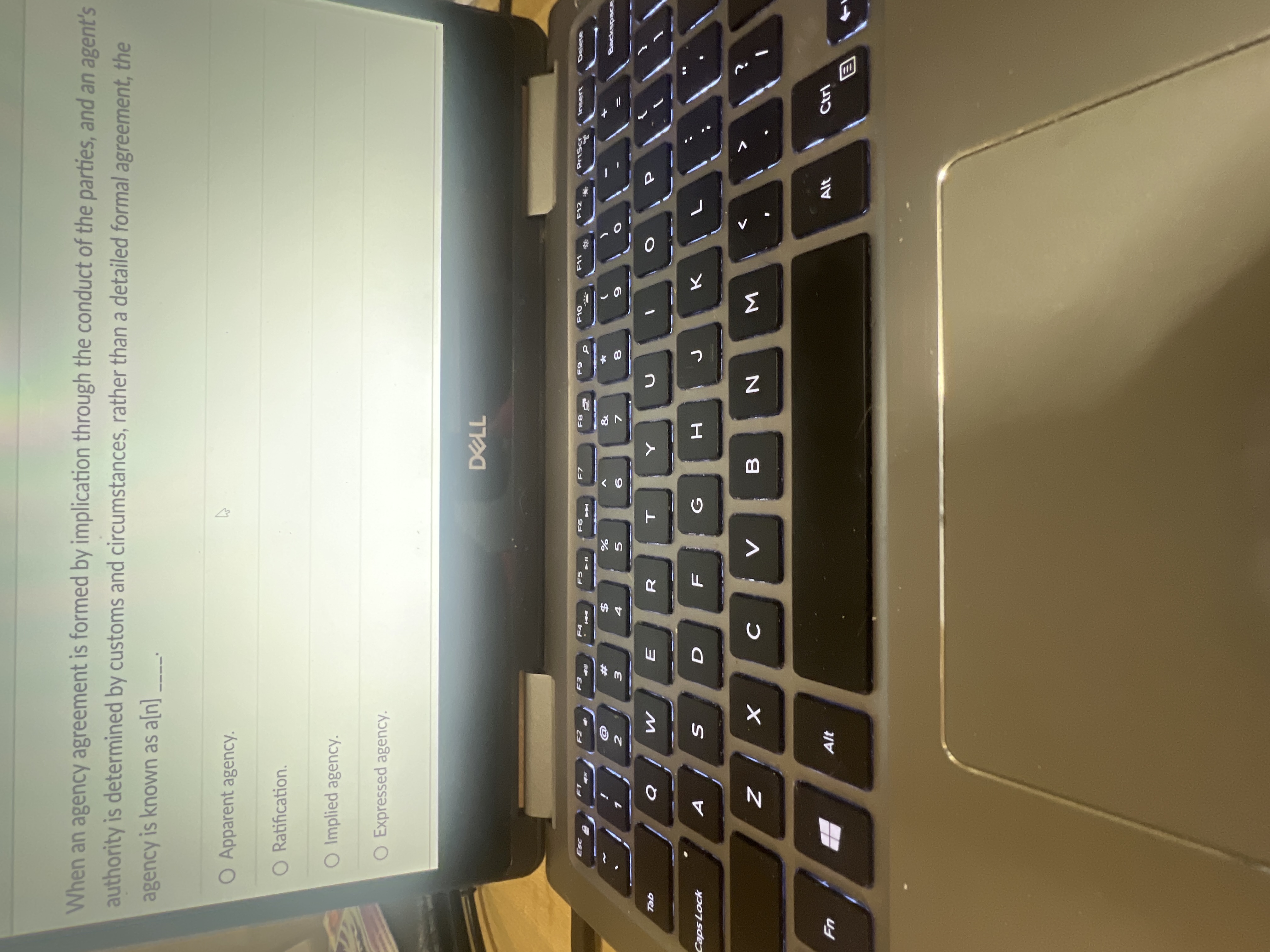  When an agency agreement is formed by implication through the conduct