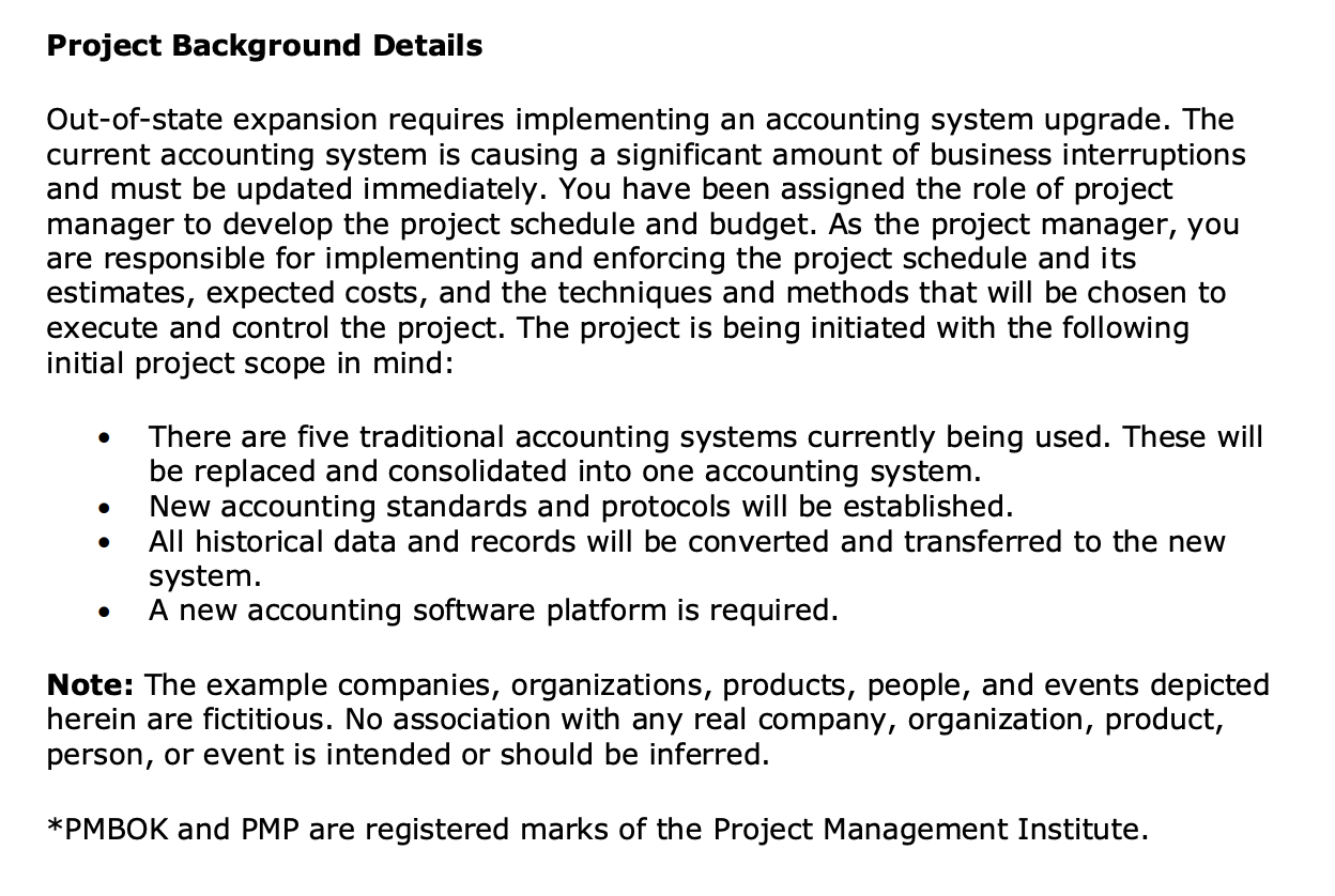 implementing the process of schedule and cost control. You must present your