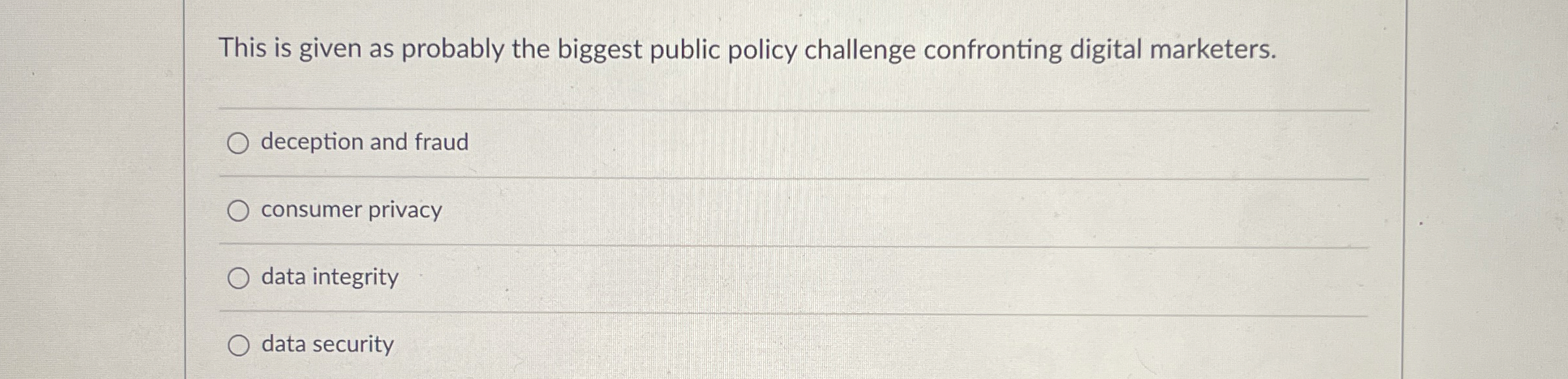  This is given as probably the biggest public policy challenge confronting
