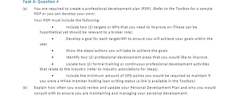 Task 6: Question 4 (a ) You are required to create