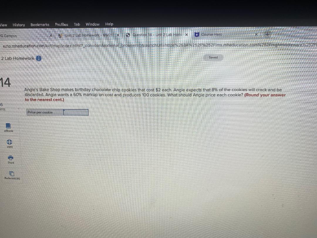 x Question 12 - Unit 2 Lab Home x Course Hero C