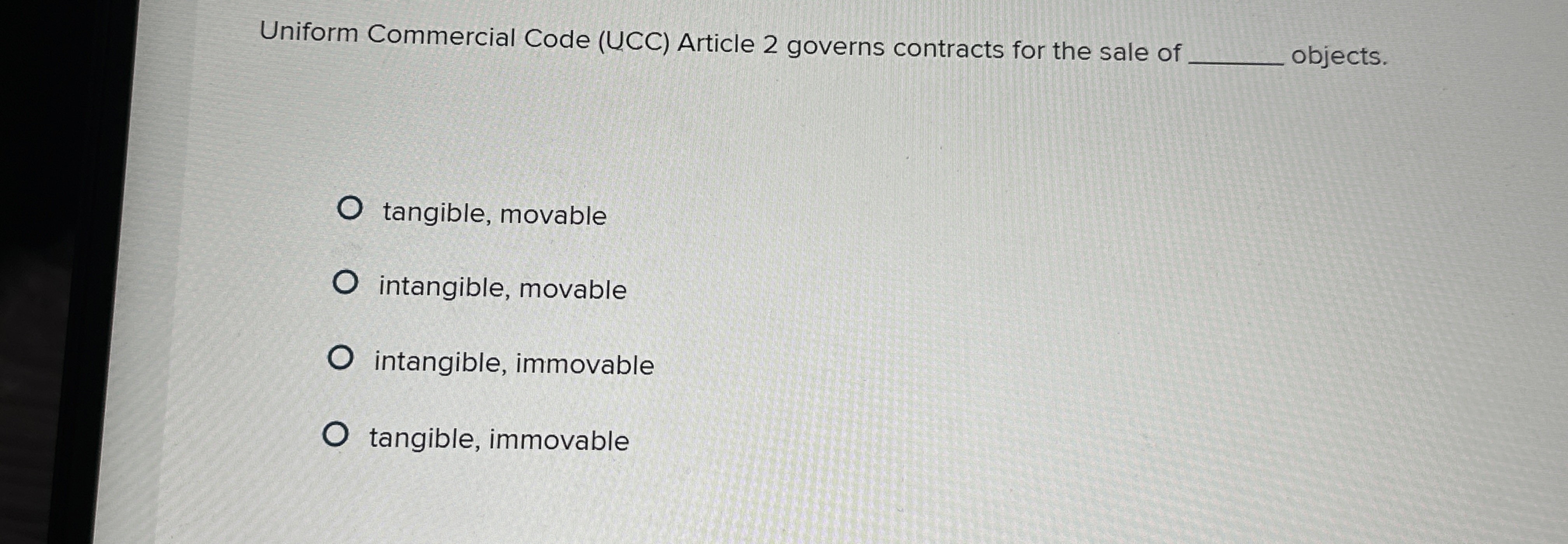  Uniform Commercial Code (UCC) Article 2 governs contracts for the sale
