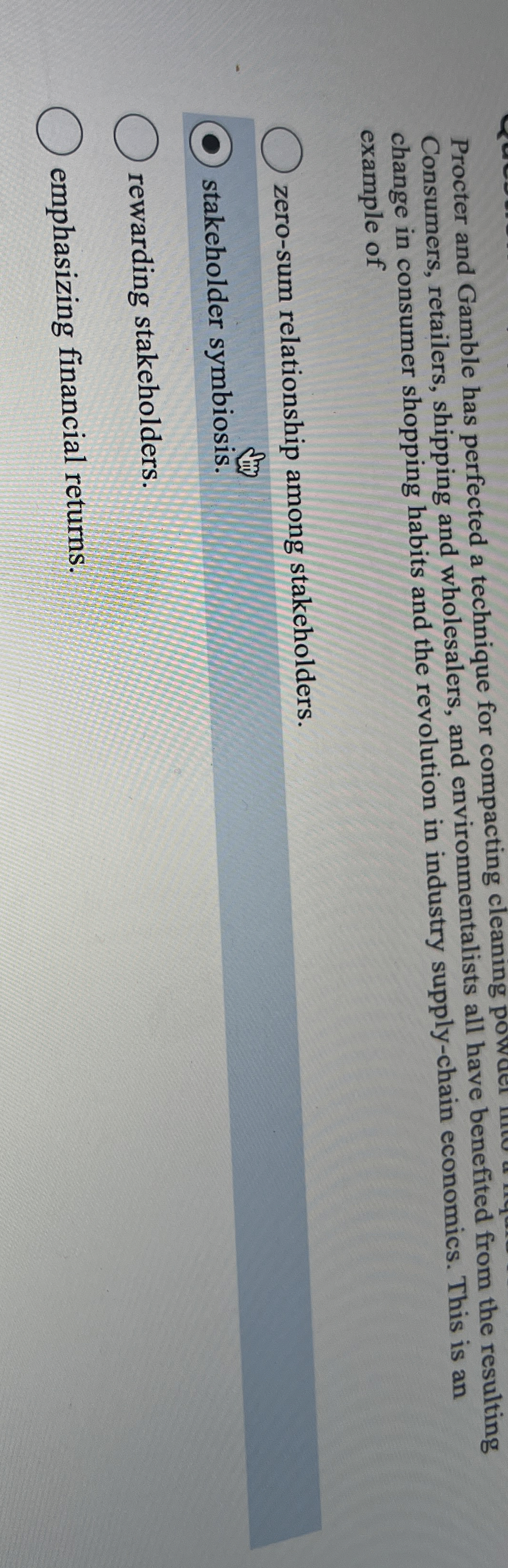  Procter and Gamble has perfected a technique for compacting cleaning Consumers,