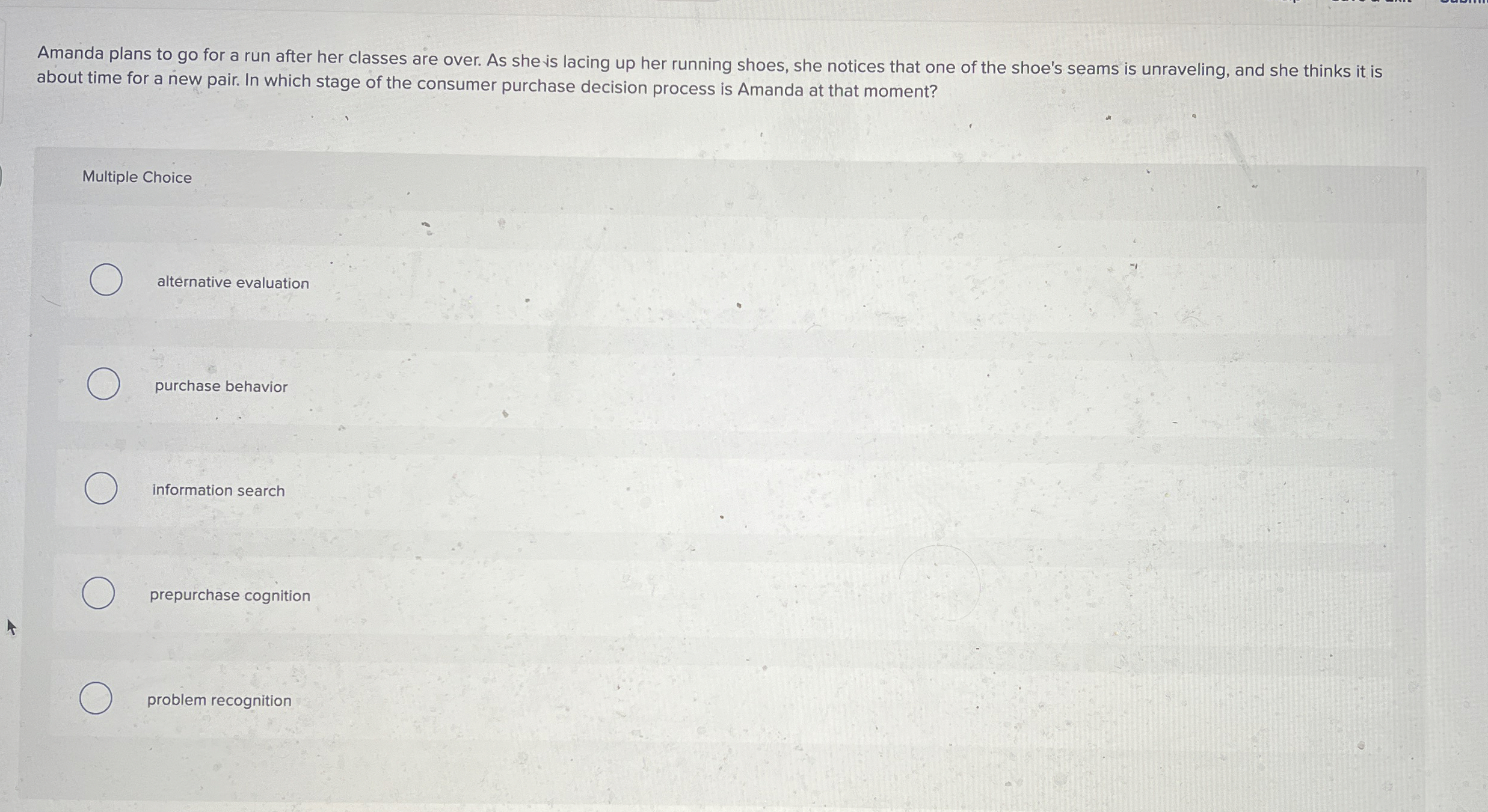  Amanda plans to go for a run after her classes are