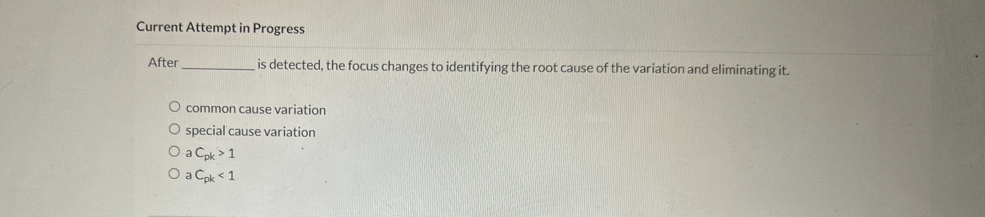  Current Attempt in Progress After s detected, the focus changes to