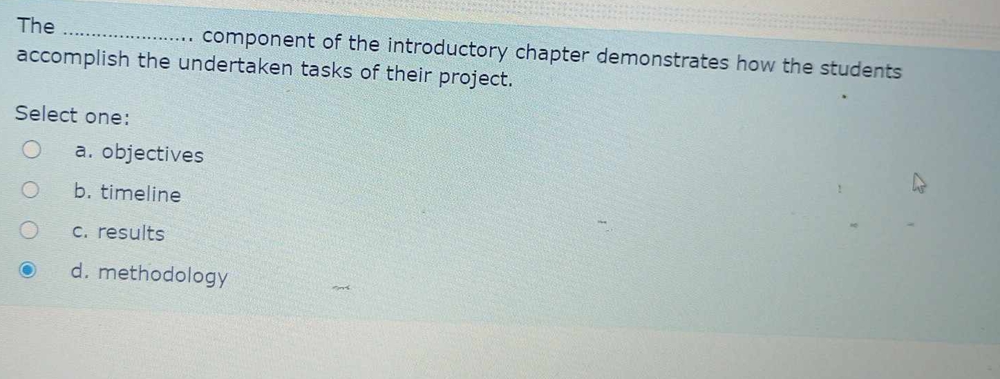  The q, component of the introductory chapter demonstrates how the students