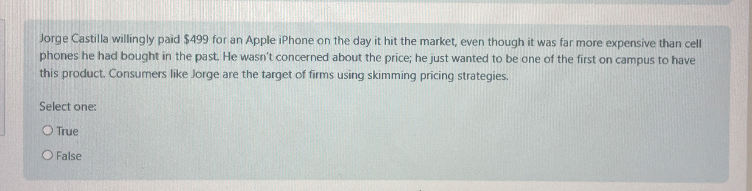  Jorge Castilla willingly paid $499 for an Apple iPhone on the