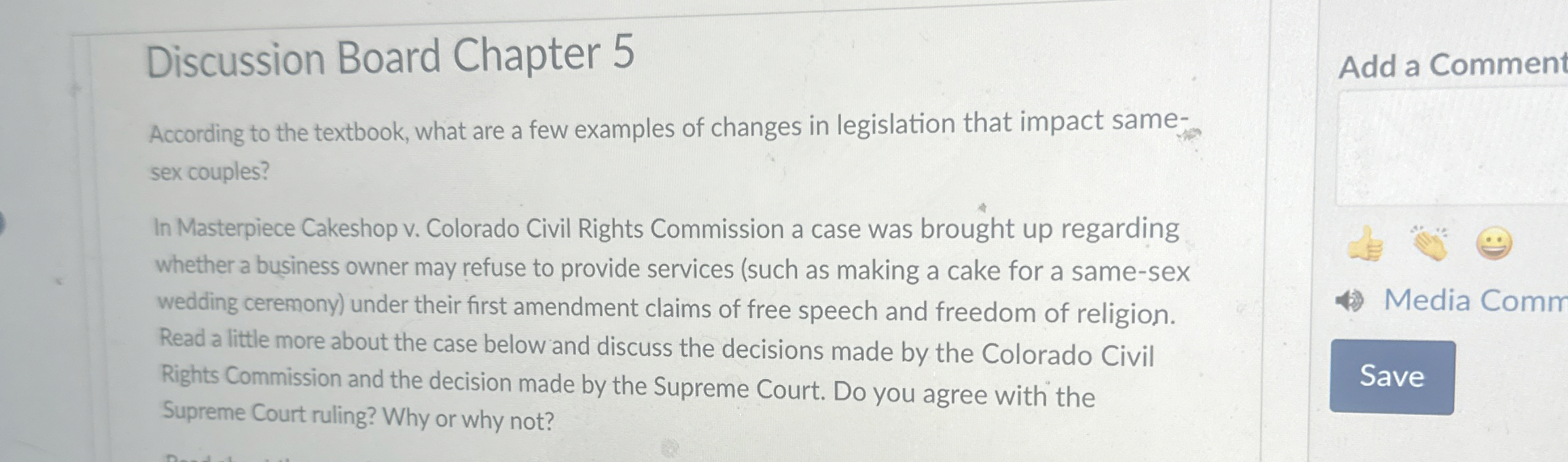  Discussion Board Chapter 5 Add a Comment According to the textbook,