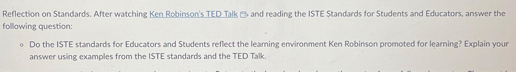  following question: Do the ISTE standards for Educators and Students reflect