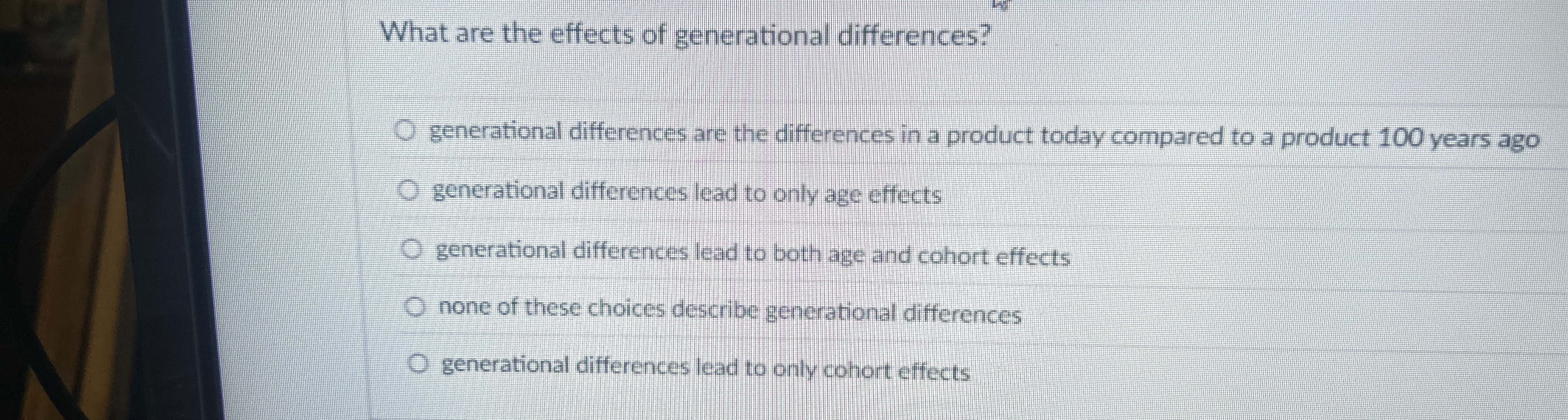  What are the effects of generational differences? generational differences are the