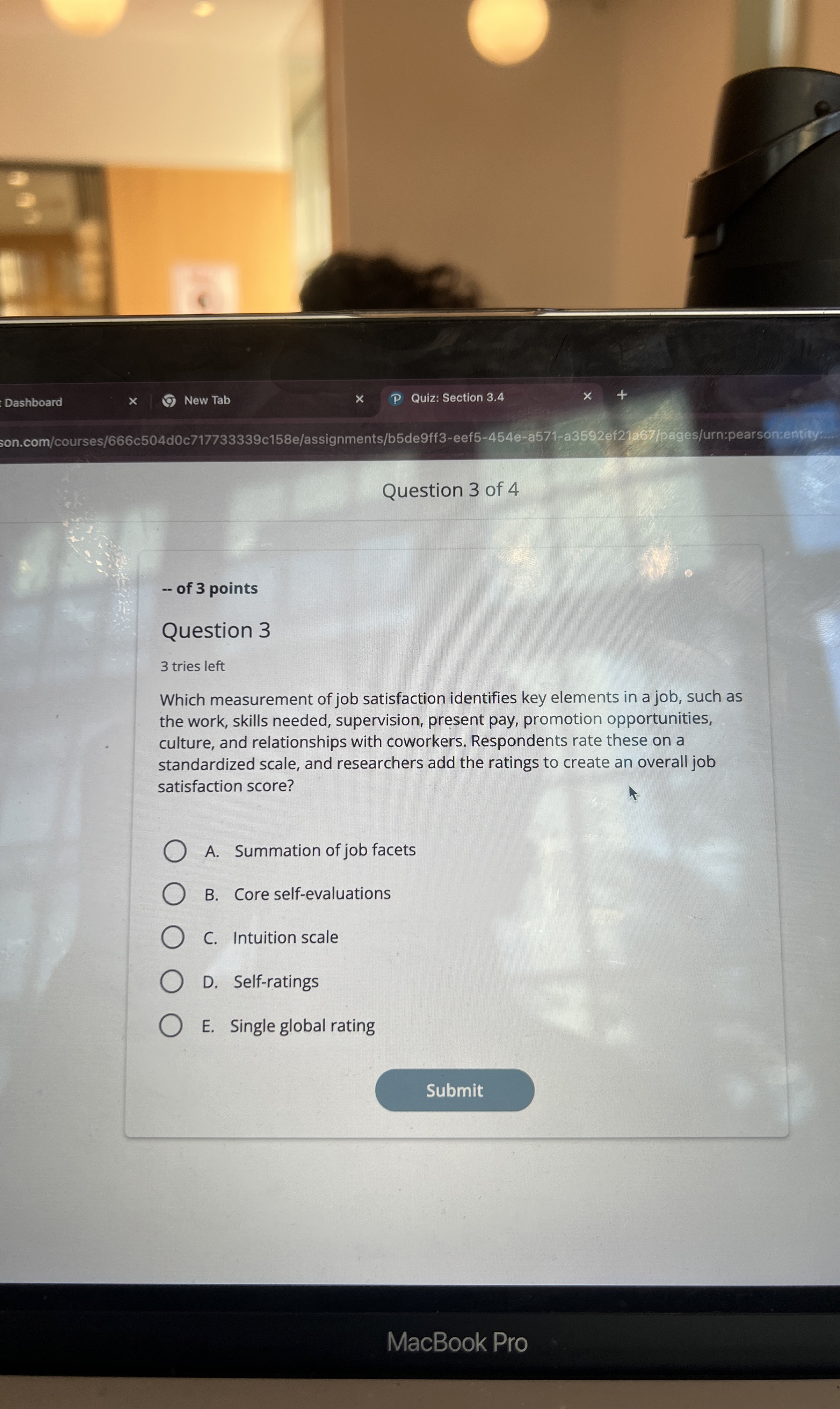  -- of 3 points Question 3 3 tries left Which measurement