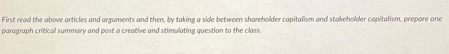 First read the above articles and arguments and then, by taking