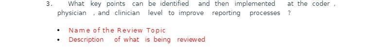  3. What key points can be identified and then implemented at