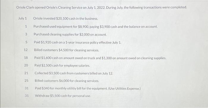 Note :Every entry should have narration please and use commas and dollar