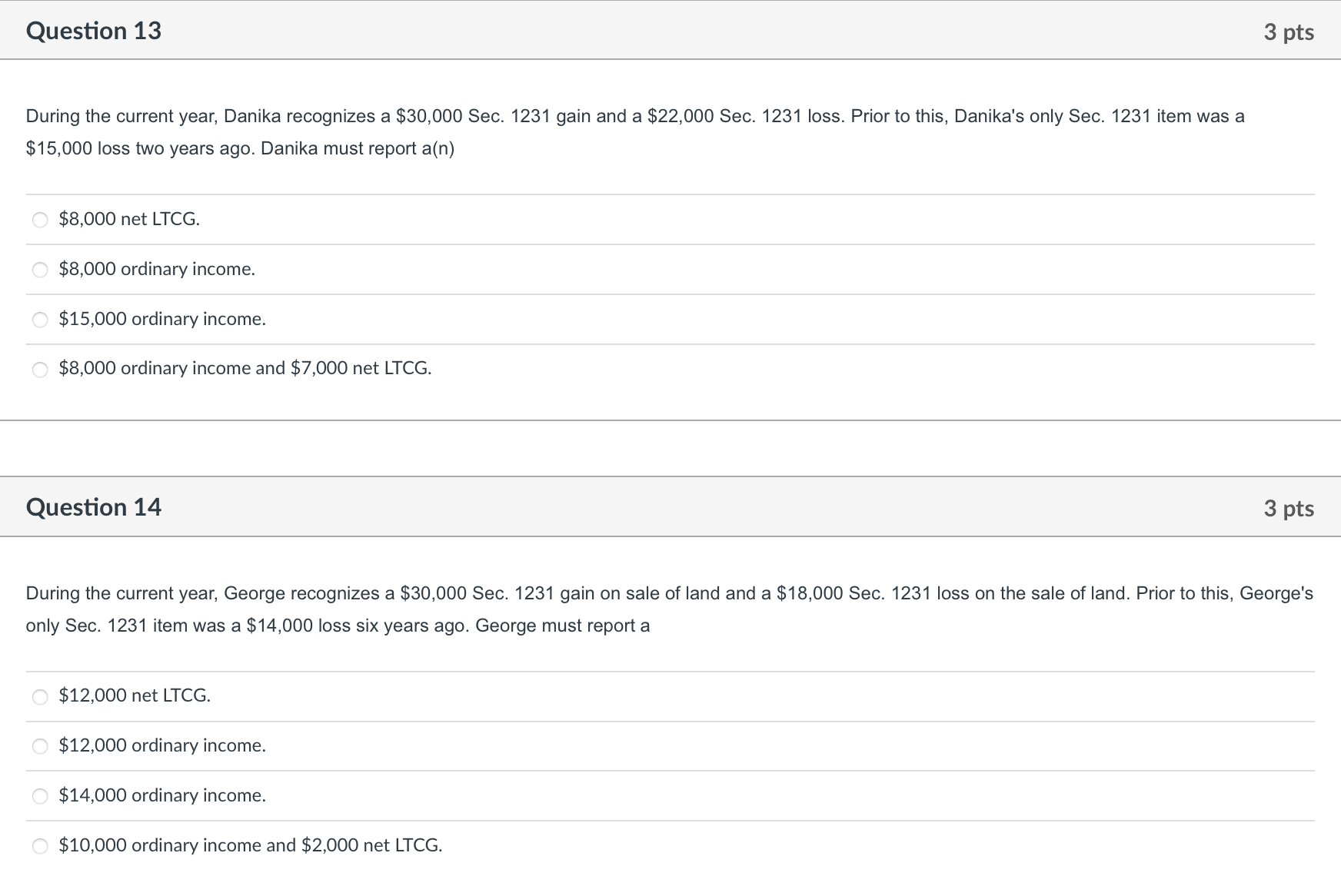 for this Question 13 3 pts During the current year, Danika recognizes