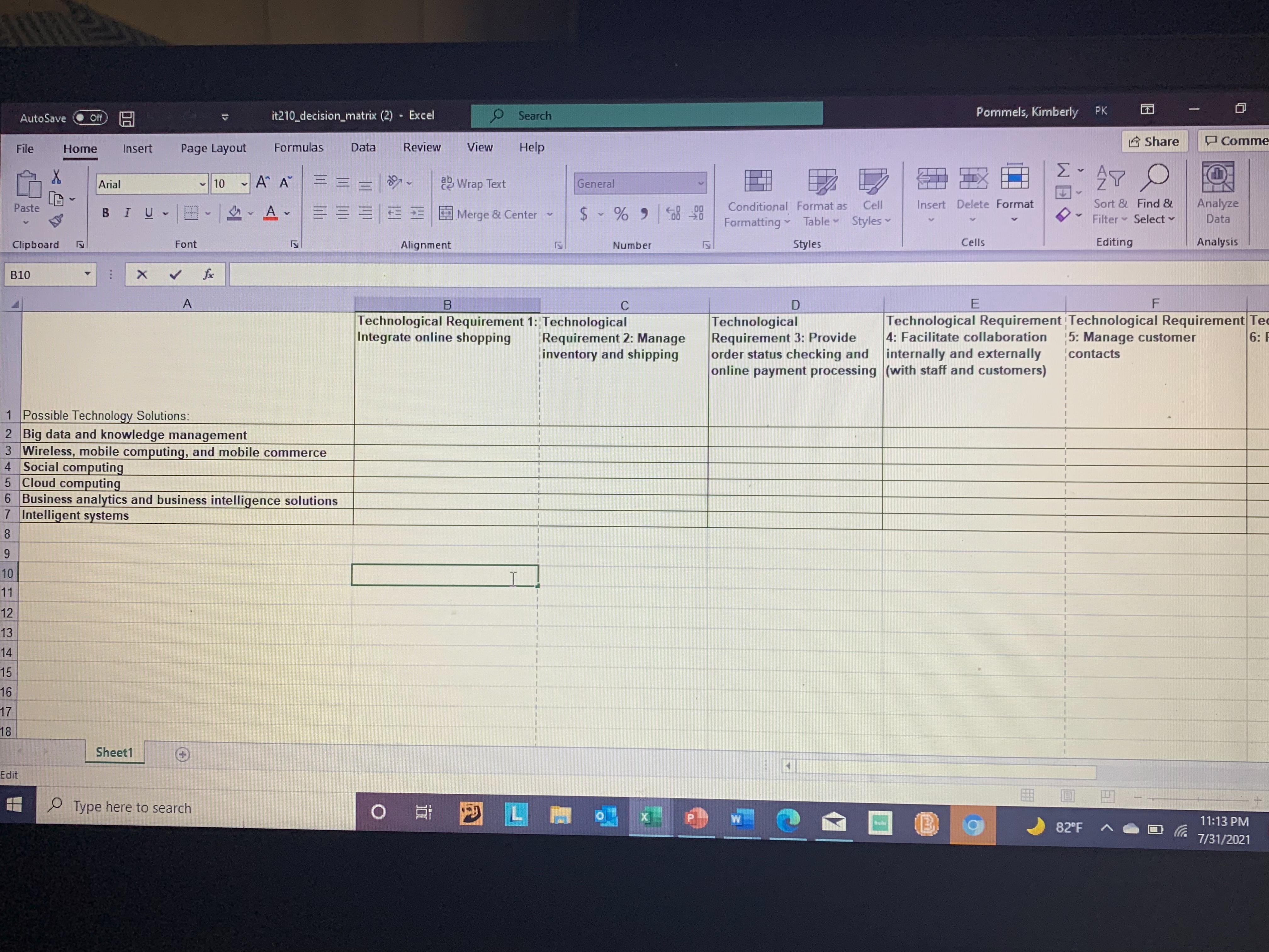 Using the template will ensure you do not miss any items you