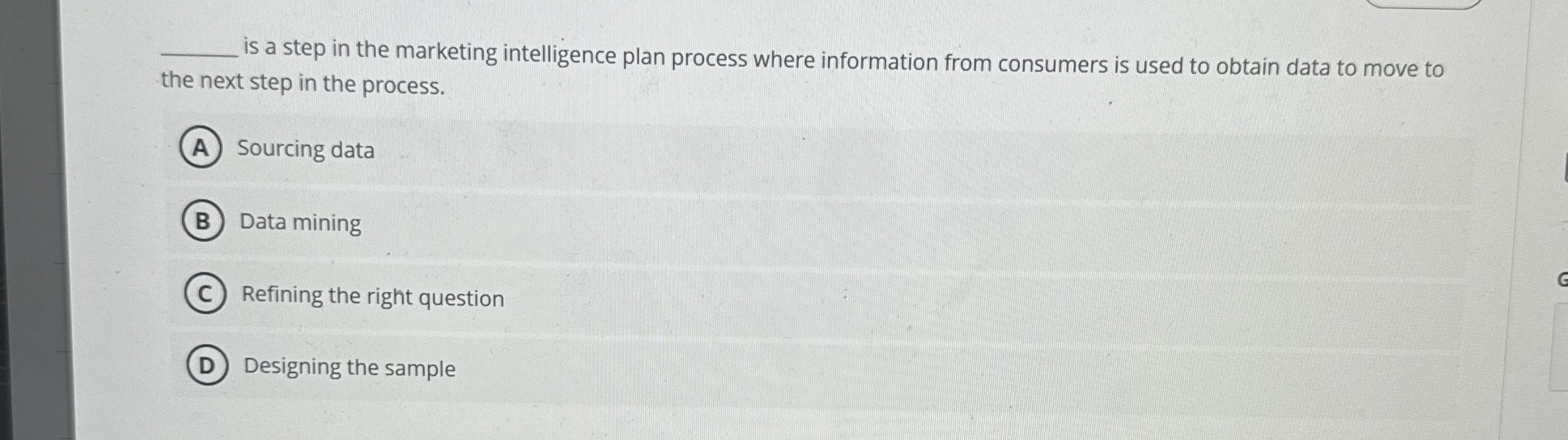  is a step in the marketing intelligence plan process where information