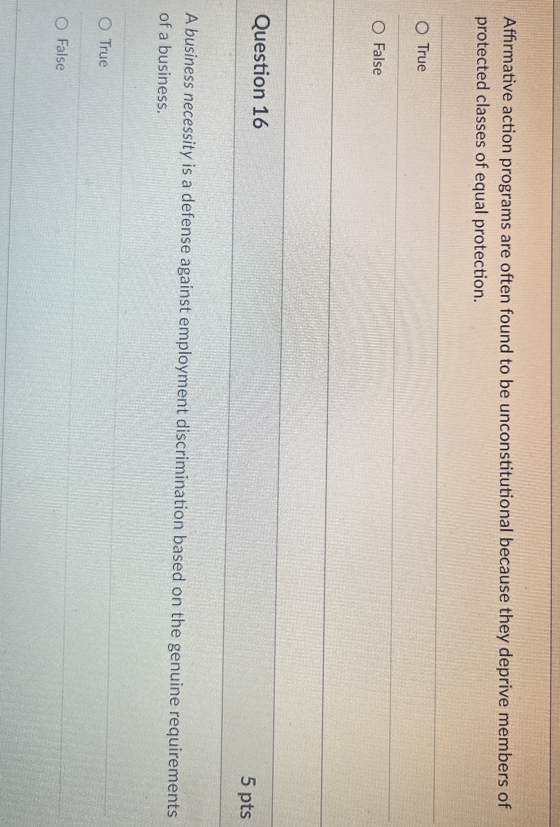  Affirmative action programs are often found to be unconstitutional because they