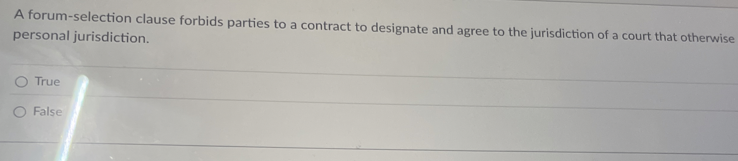  A forum-selection clause forbids parties to a contract to designate and