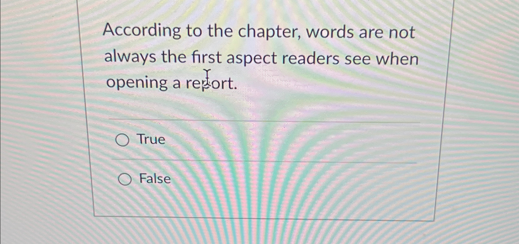  According to the chapter, words are not always the first aspect