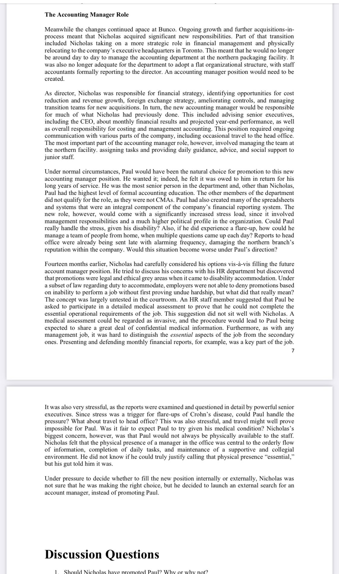  The Accounting Manager Role Meanwhile the changes continued apace at Bunco.