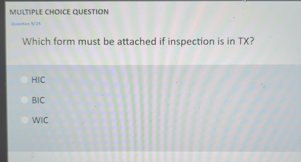  MULTIPLE CHOICE QUESTION Question 925 Which form must be attached if