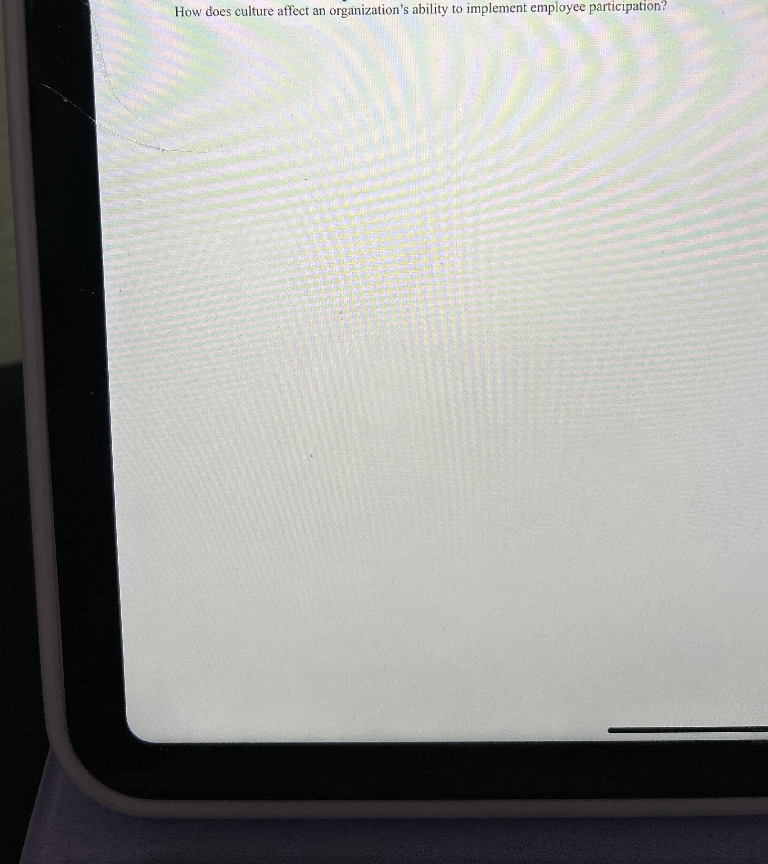  How does culture affect an organization's ability to implement employee participation?