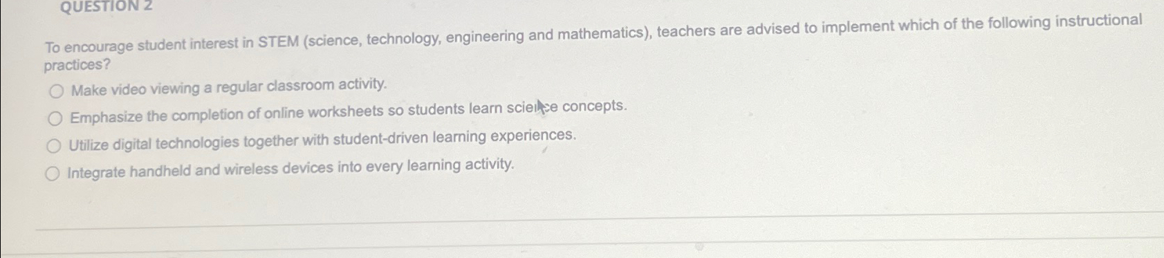  To encourage student interest in STEM (science, technology, engineering and mathematics),