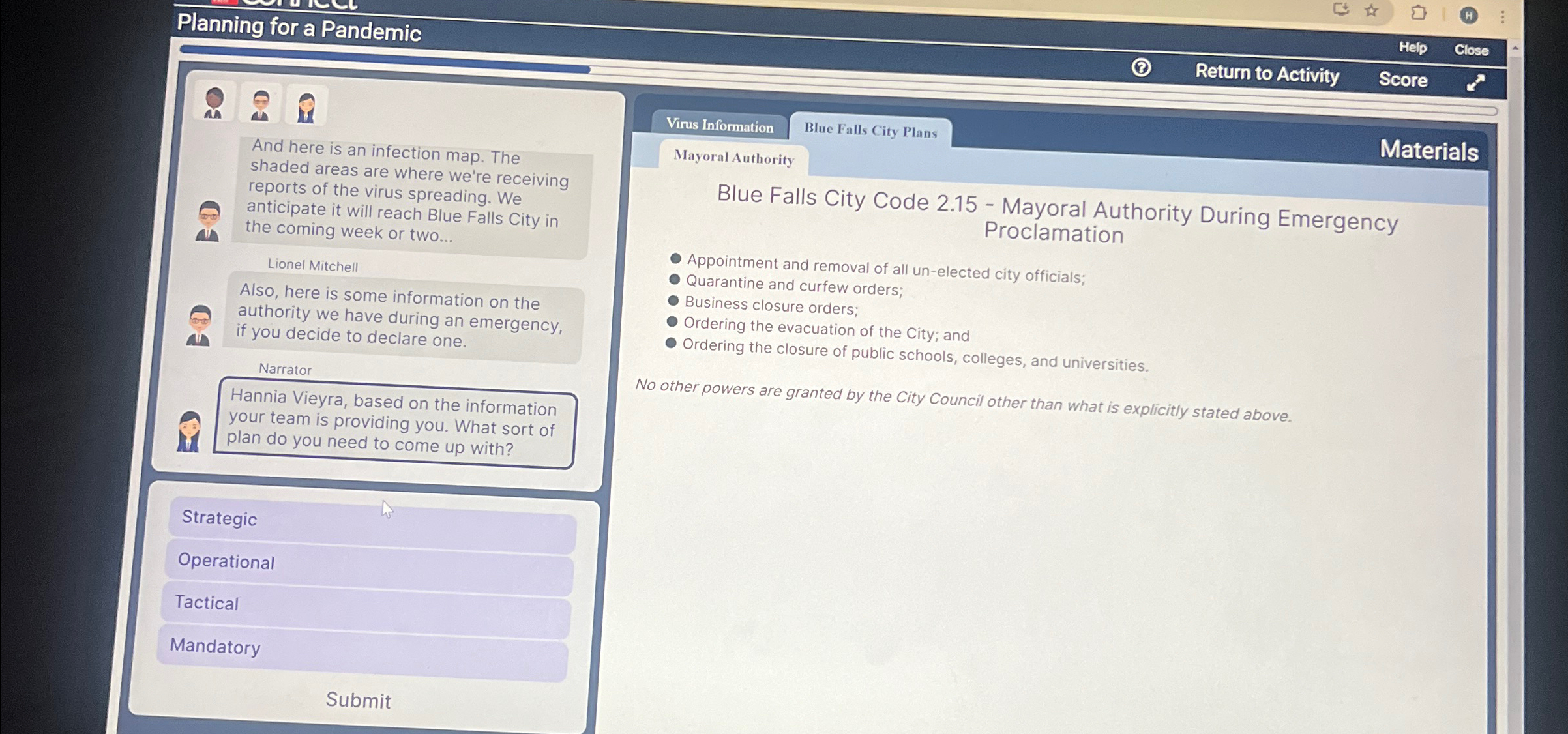  Planning for a Pandemic Help Close Return to Activity Score And