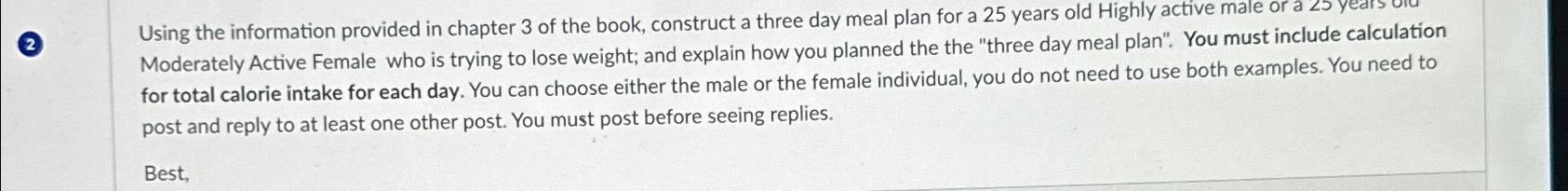  2 Using the information provided in chapter 3 of the book,